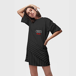 Футболка женская длинная Audi: Grey Collection, цвет: 3D-принт — фото 2