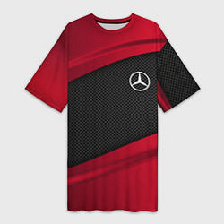 Женская длинная футболка Mercedes Benz: Red Sport