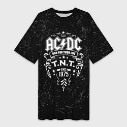 Женская длинная футболка AC/DC: Run For Your Life
