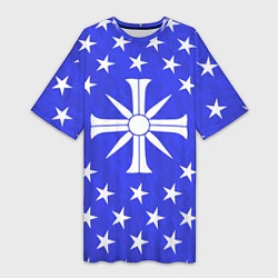 Женская длинная футболка Far Cry 5: Blue Cult Symbol