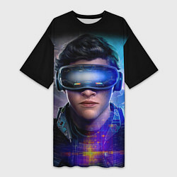 Футболка женская длинная Ready Player One, цвет: 3D-принт