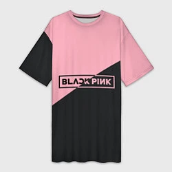 Женская длинная футболка Black Pink