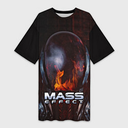 Женская длинная футболка Mass Effect