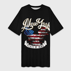 Женская длинная футболка New York, state of mind