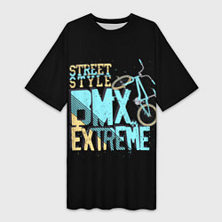 Футболка женская длинная BMX Extreme, цвет: 3D-принт