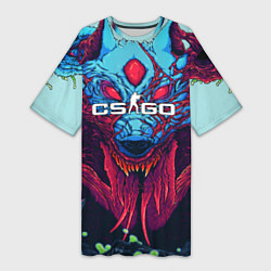 Женская длинная футболка CS:GO Hyper Beast