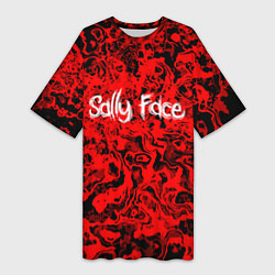 Женская длинная футболка Sally Face: Red Bloody