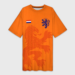 Футболка женская длинная Сборная Голландии, цвет: 3D-принт