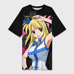 Футболка женская длинная Fairy Tail: Lucy, цвет: 3D-принт