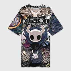 Футболка женская длинная Hollow Knight, цвет: 3D-принт
