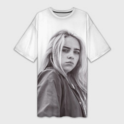 Футболка женская длинная BILLIE EILISH, цвет: 3D-принт