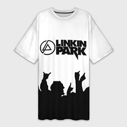 Футболка женская длинная LINKIN PARK, цвет: 3D-принт