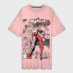 Футболка женская длинная Harley Quinn, цвет: 3D-принт