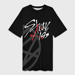 Футболка женская длинная Stray Kids, цвет: 3D-принт