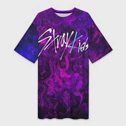 Футболка женская длинная Stray Kids, цвет: 3D-принт
