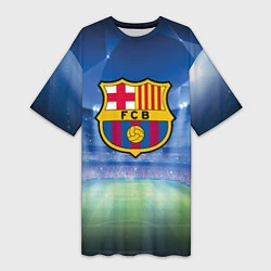 Женская длинная футболка FC Barcelona