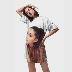Футболка женская длинная Ariana Grande Ариана Гранде, цвет: 3D-принт — фото 2