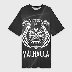 Футболка женская длинная Valhalla, цвет: 3D-принт