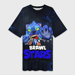 Женская длинная футболка Brawl Stars Blue Hex