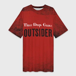 Женская длинная футболка Three days grace Outsider