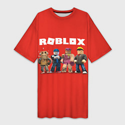 Футболка женская длинная ROBLOX, цвет: 3D-принт