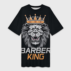 Футболка женская длинная Barber King Барбер Король, цвет: 3D-принт