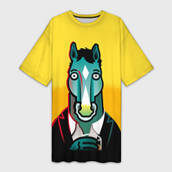 Футболка женская длинная BoJack Horseman, цвет: 3D-принт