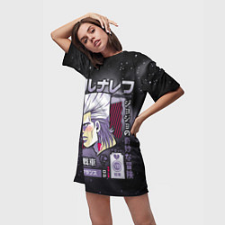 Футболка женская длинная JoJo Bizarre Adventure, цвет: 3D-принт — фото 2