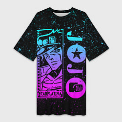 Футболка женская длинная JoJo Bizarre Adventure, цвет: 3D-принт