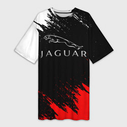 Футболка женская длинная Jaguar, цвет: 3D-принт