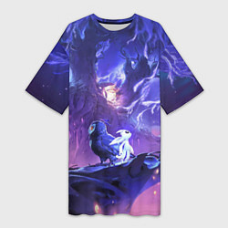 Футболка женская длинная Ori and the Will of the Wisps, цвет: 3D-принт