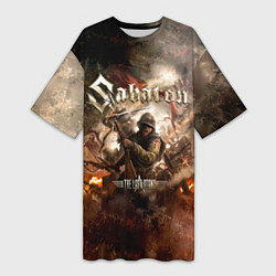 Футболка женская длинная Sabaton, цвет: 3D-принт