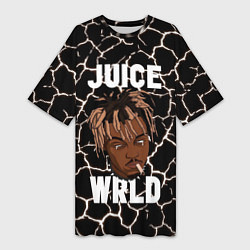 Футболка женская длинная Juice WRLD, цвет: 3D-принт