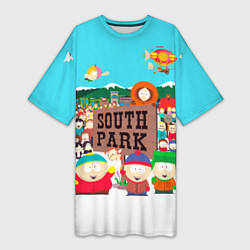 Футболка женская длинная South Park, цвет: 3D-принт