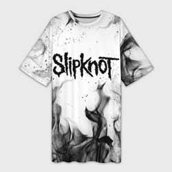 Футболка женская длинная SLIPKNOT, цвет: 3D-принт