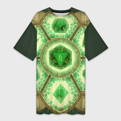 Футболка женская длинная DnD Dices - Clever, цвет: 3D-принт