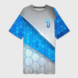 Футболка женская длинная Juventus F C, цвет: 3D-принт