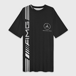 Женская длинная футболка Mercedes Carbon