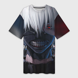 Футболка женская длинная TOKYO GHOUL, цвет: 3D-принт