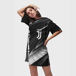 Футболка женская длинная JUVENTUS, цвет: 3D-принт — фото 2