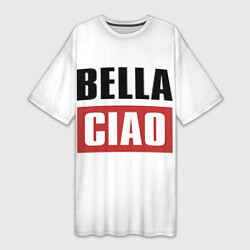 Футболка женская длинная Bella Ciao, цвет: 3D-принт