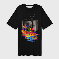 Женская длинная футболка Треш