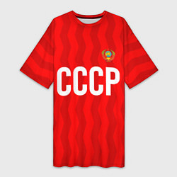 Футболка женская длинная Форма сборной СССР, цвет: 3D-принт
