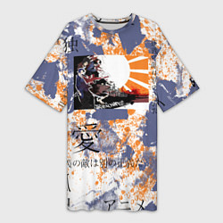 Женская длинная футболка Самурай Чамплу