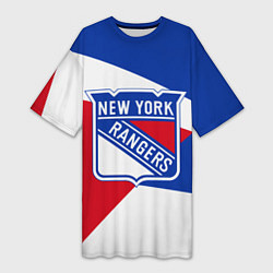 Женская длинная футболка Нью-Йорк Рейнджерс