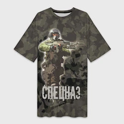 Женская длинная футболка Спецназ России