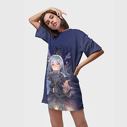 Футболка женская длинная Rimuru Tempest, цвет: 3D-принт — фото 2