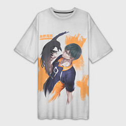 Женская длинная футболка Кагеяма Тобио