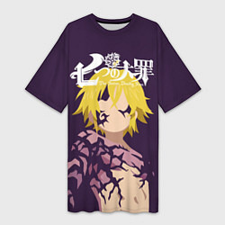 Футболка женская длинная Nanatsu no Taizai, цвет: 3D-принт