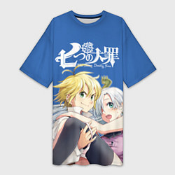 Футболка женская длинная 7 смертных грехов, цвет: 3D-принт